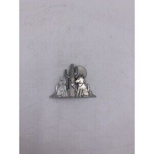 Vintage Dog Love Cactus Sweetheart Brooch Jonette Jewelry